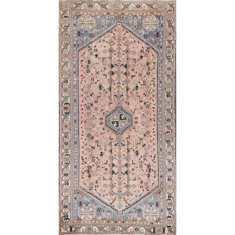 Vegetable Dye Traditional Abadeh Persian Wool Runner Rug Hand-knotted - 3'4" x 6'7"