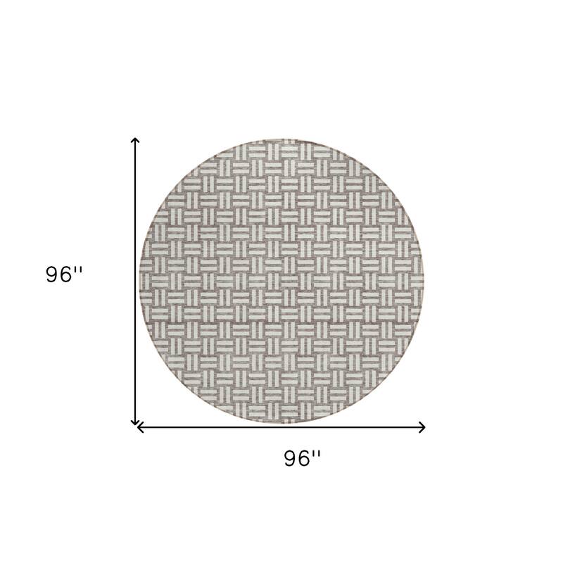 HomeRoots Geometric Transitional Rectangle Outdoor Rug