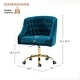 preview thumbnail 44 of 109, Modern Velvet Tufted Office Chair with Gold Metal Base by HULALA HOME