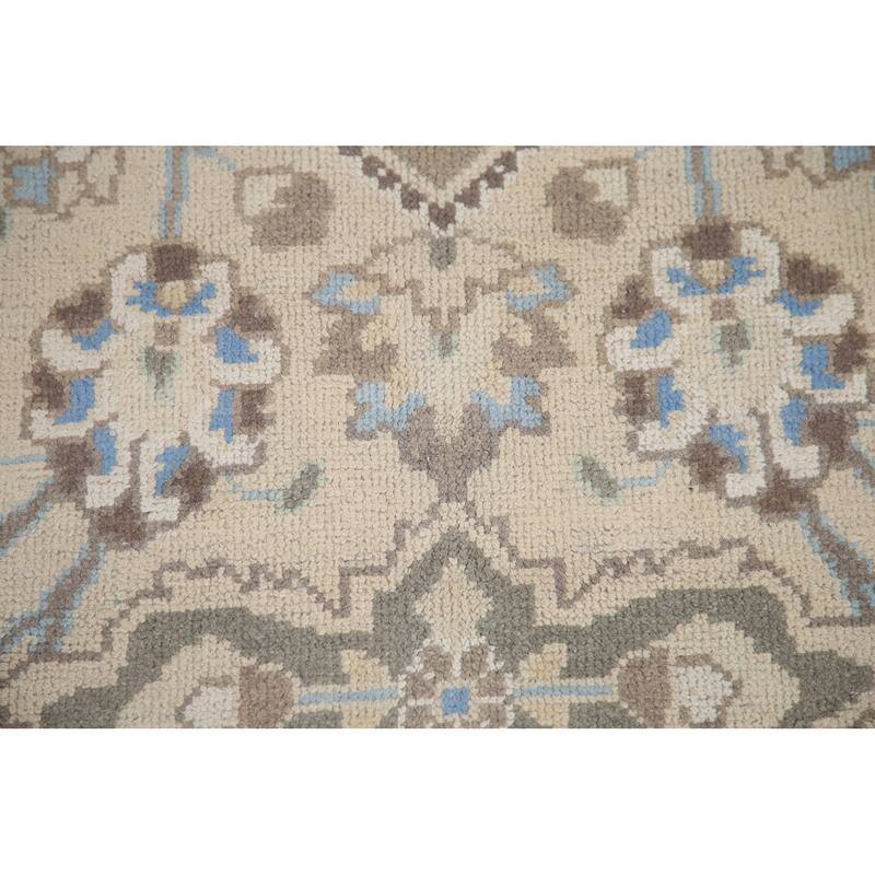 Hand Knotted Oriental 100% Wool Carpet Traditional Floral Beige & Ivories Tabriz Area Rug - 12' 8'' X 9' 8''