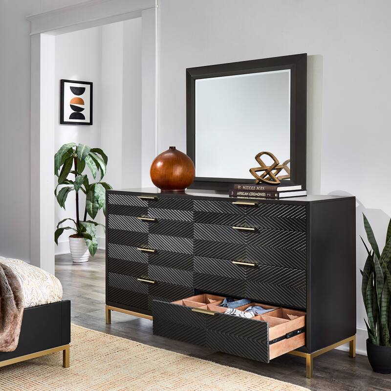 Elea Carved Chevron Bedroom Set by iNSPIRE Q Bold