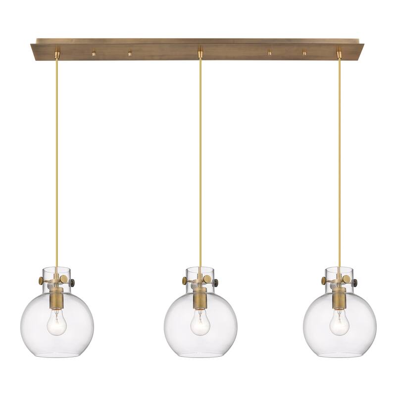 Innovations Lighting Newton Sphere - 3 Light 8" Cord Hung Linear Pendant