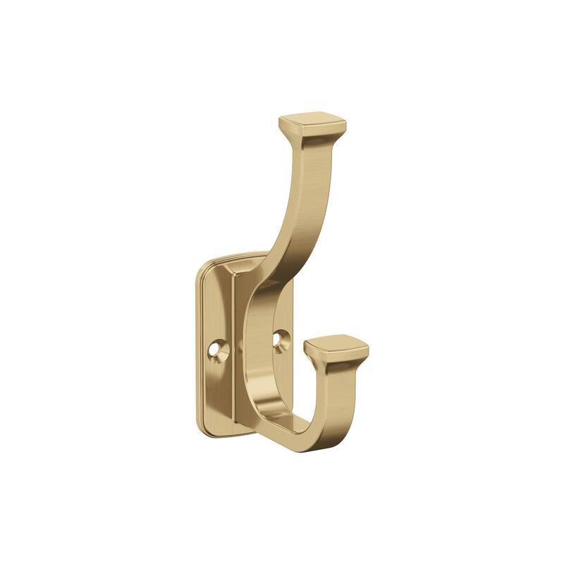 Amerock Alder Double Prong Decorative Wall Hook - Champagne Bronze