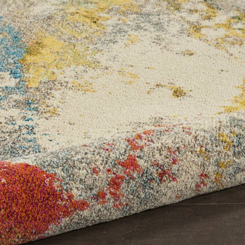 Juvu Power Loomed Abstract Modern Durable Area Rug By HomeRoots - 108' X '72' X '0.5