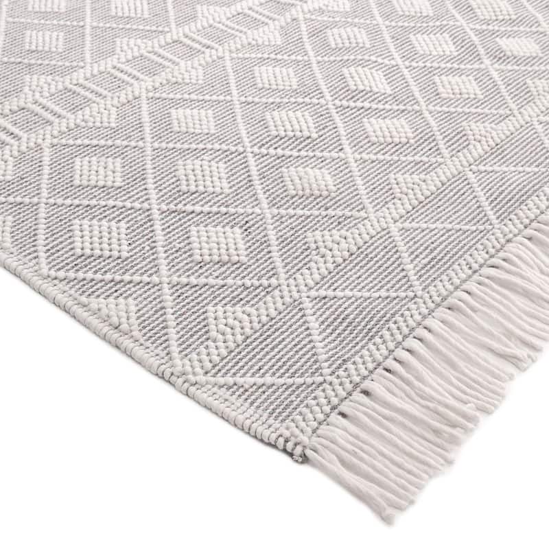 Overton Handmade Modern Contemporary Geometric Area Rug