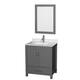 Option Dark Gray / White Carrara Marble Top / Brushed