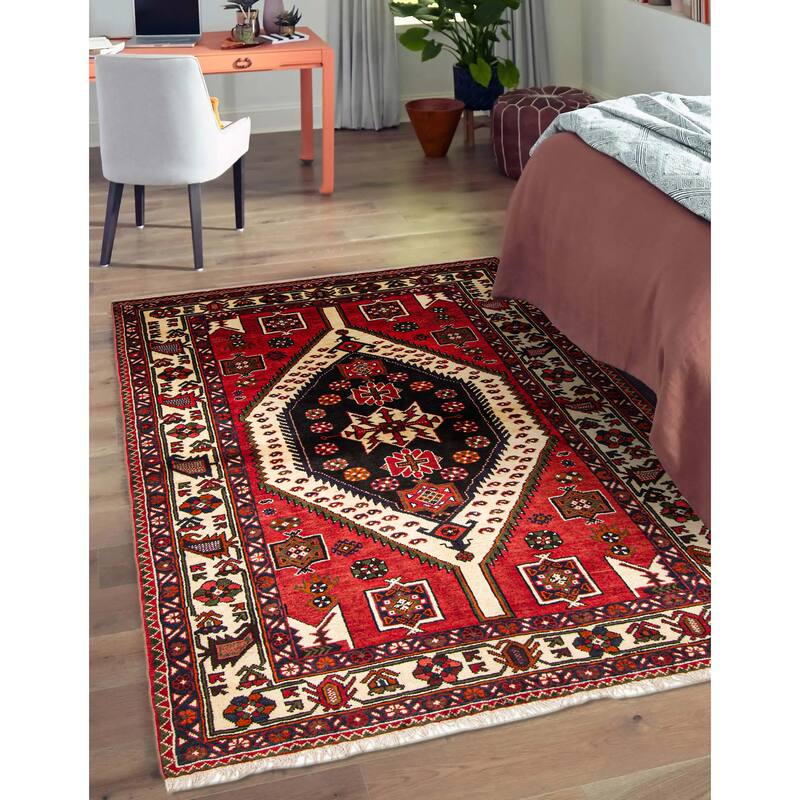ECARPETGALLERY Hand-knotted Anadol Red Wool Rug - 5'1 x 6'11
