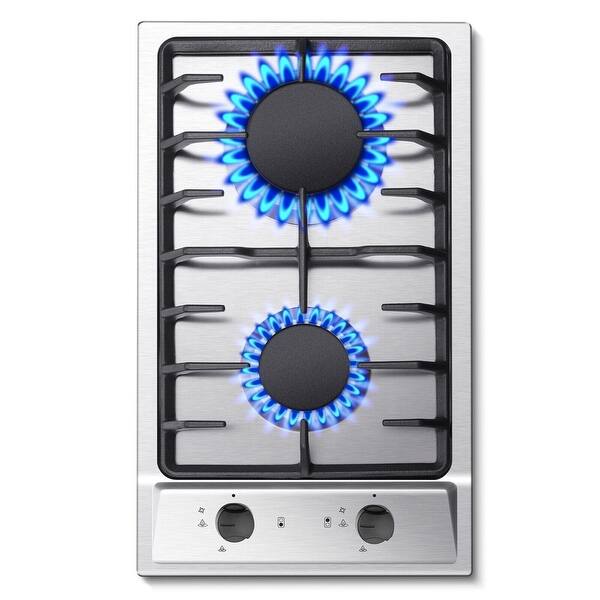 2Burners Gas Cooktop 12 inch Stainless Steel Kitchen Gas Hob NG/LPG