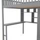 preview thumbnail 31 of 53, Loft Bed with Bookshelf,Drawers,Desk,and Wardrobe