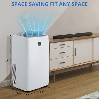 14000 BTU Portable Air Conditioner - 3-In-1 Cool/Fan/Dry, Low Noise, Cools Up to 750 Sq. Ft