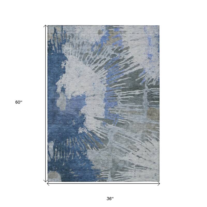 HomeRoots Abstract Transitional Rectangle Outdoor Rug