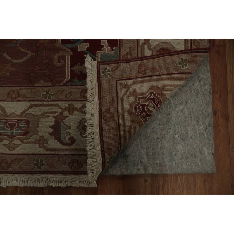 Hand Knotted Oriental 100% Wool Carpet Traditional Medallion Oranges & Rust Sumak Area Rug - 8' 9'' X 5' 11''