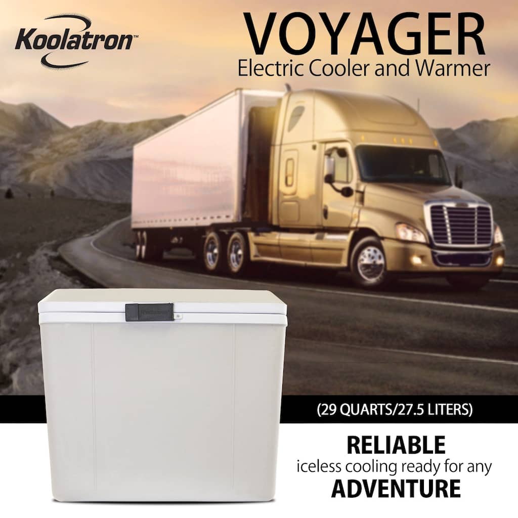 Koolatron Thermoelectric Iceless 12V Cooler/Warmer 29 qt (27 L) w/ DC Cord, Made in North America