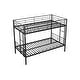 preview thumbnail 21 of 27, Twin over Twin Bunk Bed with 2 Side Ladders and Safe Guardrail, Silver