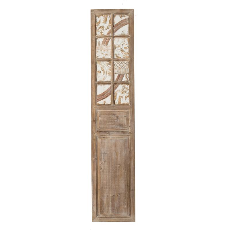 Modern Wall Decor, Decorative Wall Sculpture with Tile Textures and Floral Patterns, Suitable for Any Environment - Bronze