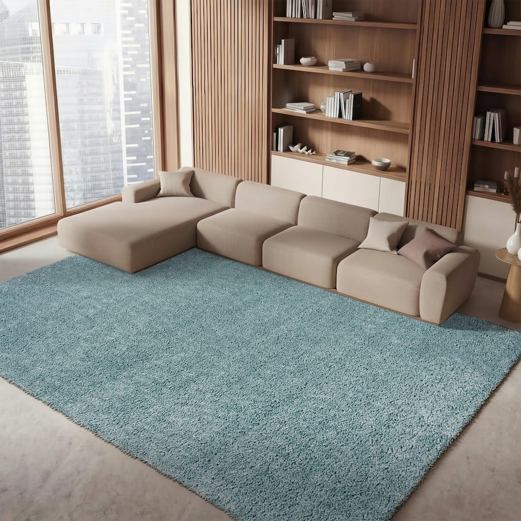 SAFAVIEH August Wilhelma Shag Solid 1.2-inch Thick Area Rug