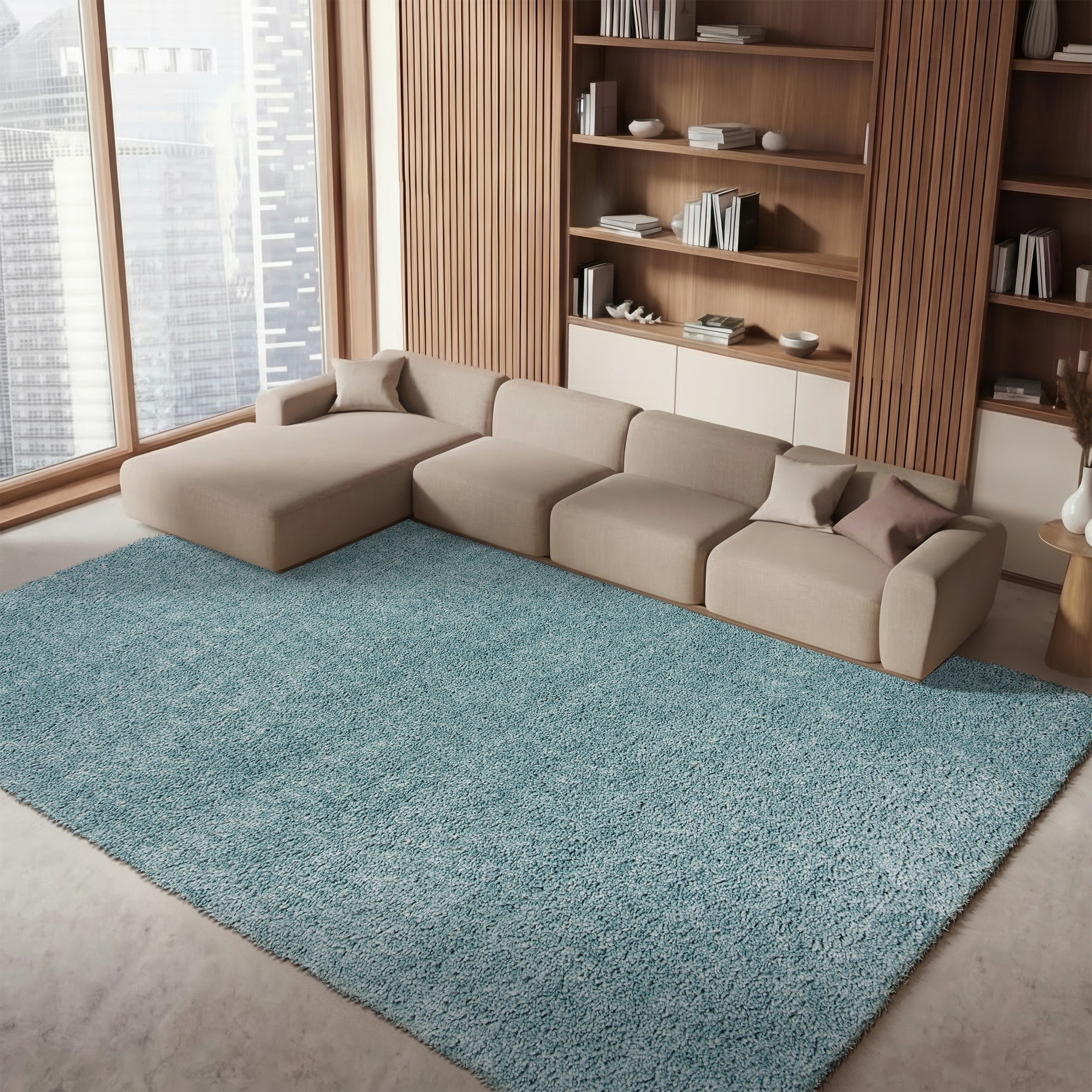 SAFAVIEH August Wilhelma Shag Solid 1.2-inch Thick Area Rug