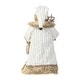 preview thumbnail 60 of 92, Glitzhome 18"H Faux Fur Christmas Santa Figurines with Porcelain Face