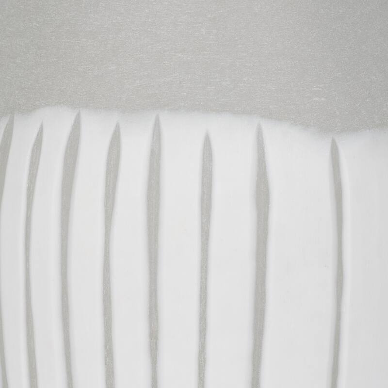 Glass Modern Handblown Artisan Bottle - White