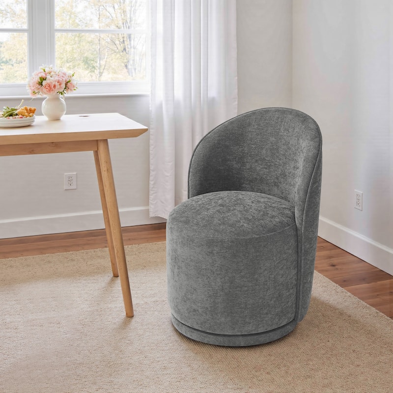 23" W Upholstered Swivel Side Chair for Dining Room, Balcony, Parlour