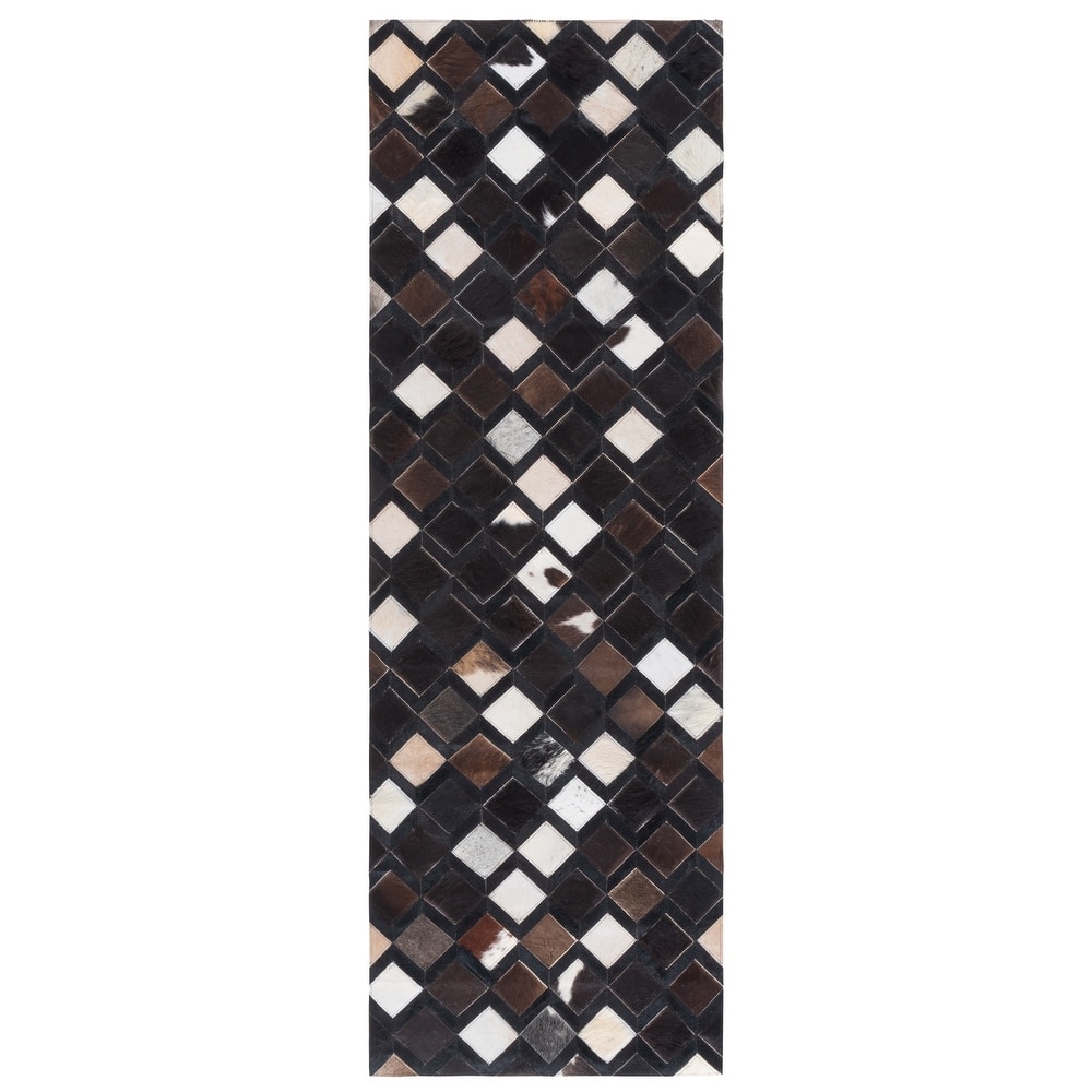 SAFAVIEH Handmade Studio Leather Manti Modern Rustic Glam Rug