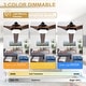preview thumbnail 3 of 12, Cusp Barn 72" Outdoor/Indoor Large Black Ceiling Fan with Lights and Remote, Farmhouse Reversible DC Motor Wood Ceiling Fan