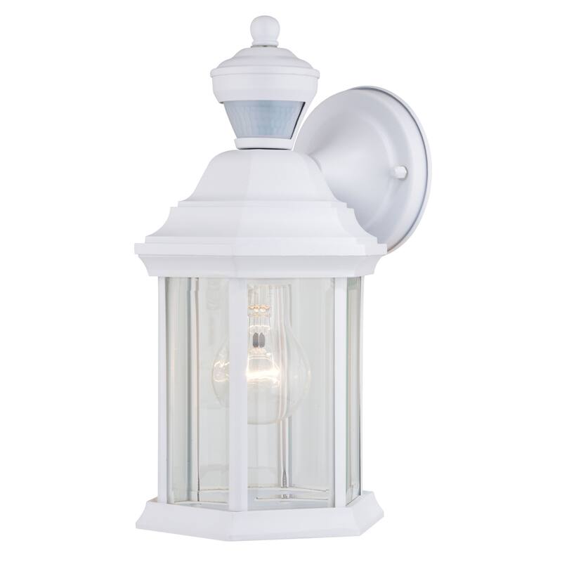 Vaxcel Lighting T0730 Auburn 12" Tall Outdoor Wall Sconce with Clear - Textured White