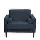 preview thumbnail 25 of 68, 2 Set Modern Wide Armchair Corduroy Accent Chairs