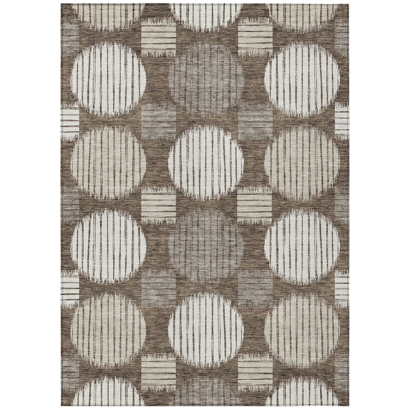 Machine Washable Indoor/ Outdoor Chantille Contemporary Dotty Rug