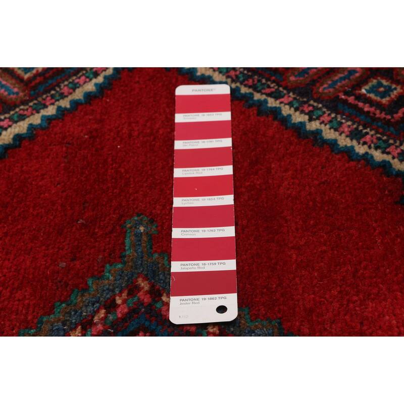 ECARPETGALLERY Hand-knotted Andelz Red Wool Rug - 2'9 x 10'8