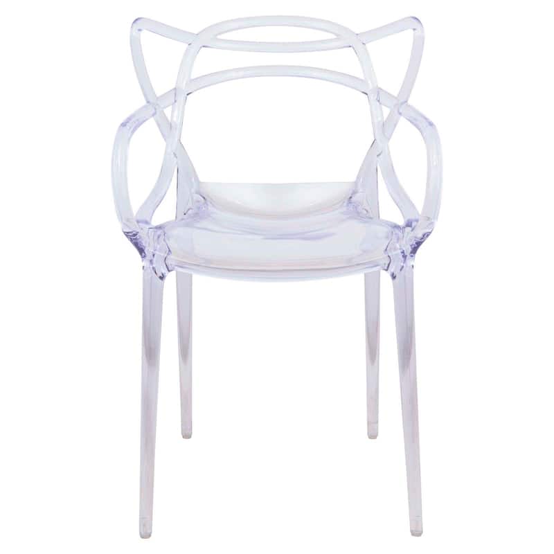 LeisureMod Milan Modern Wire Design Chair, Set of 2 - Red - 23 x 32.5 x 17.5
