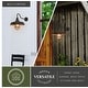 preview thumbnail 4 of 11, VAXCEL Dorado 16.75 in. H 1-Light Dark Bronze Dusk to Dawn Sensor Farmhouse Outdoor Wall Sconce, Gooseneck with Metal Cage Shade