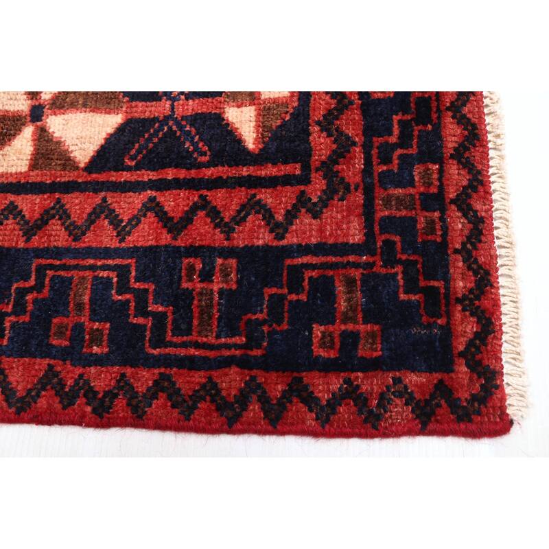 ECARPETGALLERY Hand-knotted Melis Vintage Dark Navy Wool Rug - 5'6 x 8'4