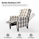 preview thumbnail 34 of 63, HULALA HOME Damaris Mid-Century Modern Manual Pushback Recliner with Wingback Design Set of 2