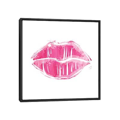 iCanvas "Pink Lips" by Milli Villa Framed