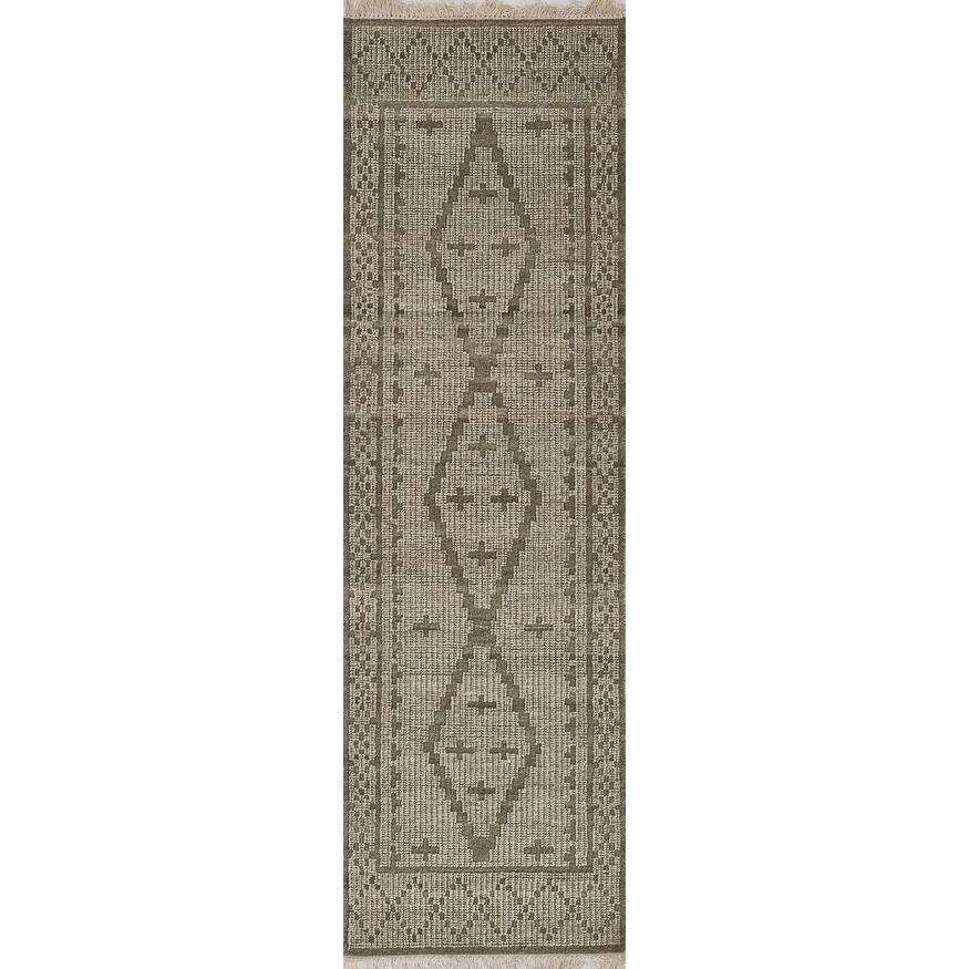 Momeni Bristol Geometric Hand Woven Wool and Cotton Natural Area Rug
