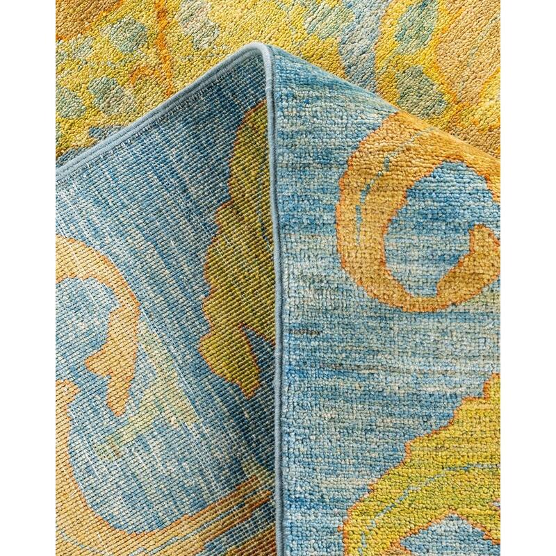 Contemporary Overdyed Wool Hand Knotted Area Rug - 9' 1" x 11' 9"