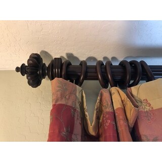 Shop Istanbul English Walnut Wood Curtain Rod Set On