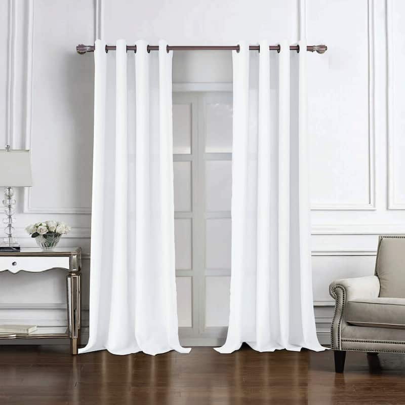 Cole Textured Grommet Panel 84" or 95" - 54" x 84" - 84 Inches - White