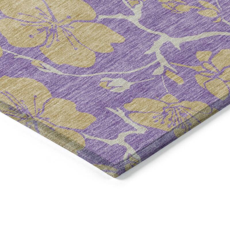 HomeRoots Floral Transitional Rectangle Outdoor Rug