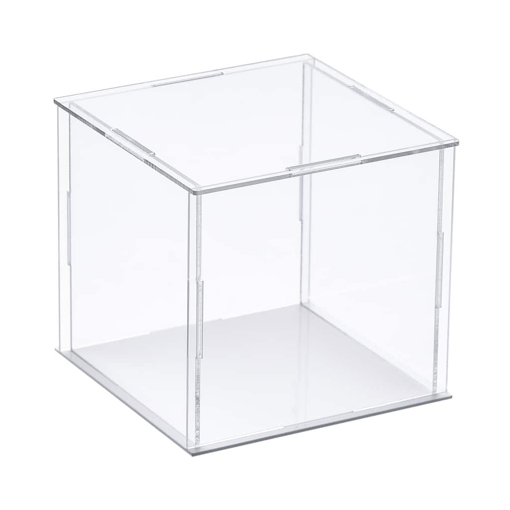 Display Case, Acrylic Box Assemble Dustproof Showcase for Collectibles - Clear