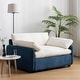 preview thumbnail 38 of 53, Oversized Chenille Single Sofa for Living Room,Couch Lounge with Arm Pillows,3 Colors Blue+Cream
