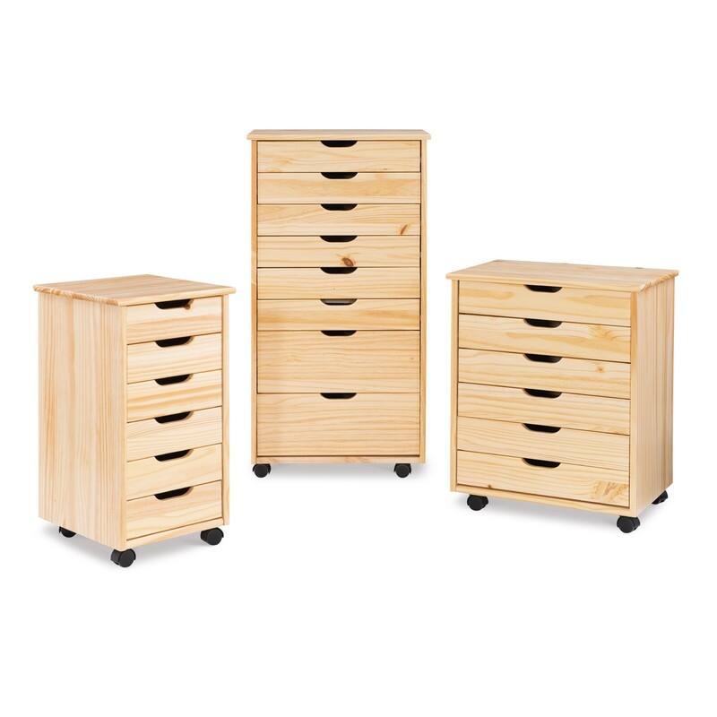 Bridgton 6-drawer Wide Rolling Storage Chest Cart