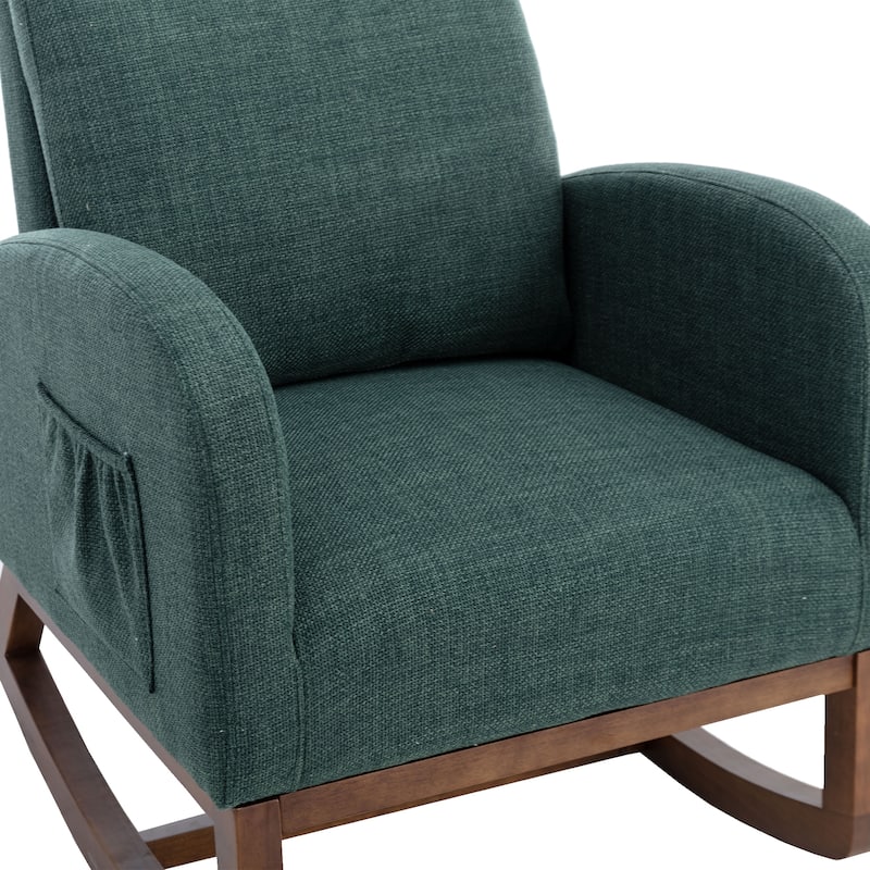 Rocking Chair Armchair Accent Chair - Emerald