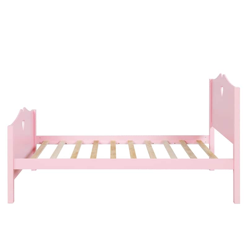 Elegant Twin Platform Bed with Wood Slat Support - Classic Design for Any Bedroom