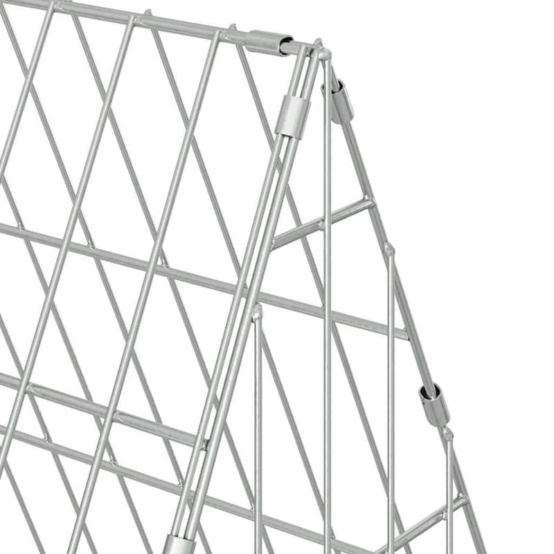 vidaXL Chicken Cage Silver in Galvanised Steel
