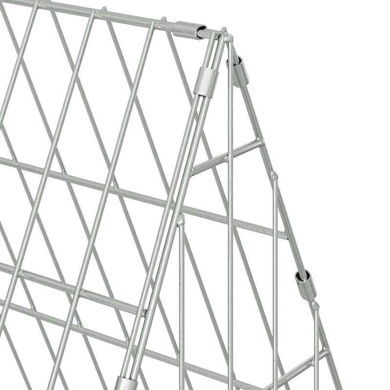 vidaXL Rabbit Cage Silver 650 x 55 x 55 cm Galvanised Steel