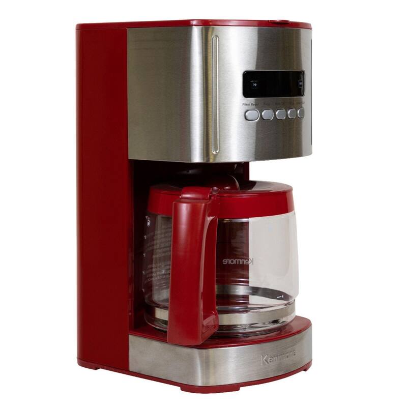 Kenmore Aroma Control Programmable 12-cup Coffee Maker, Red/Stainless