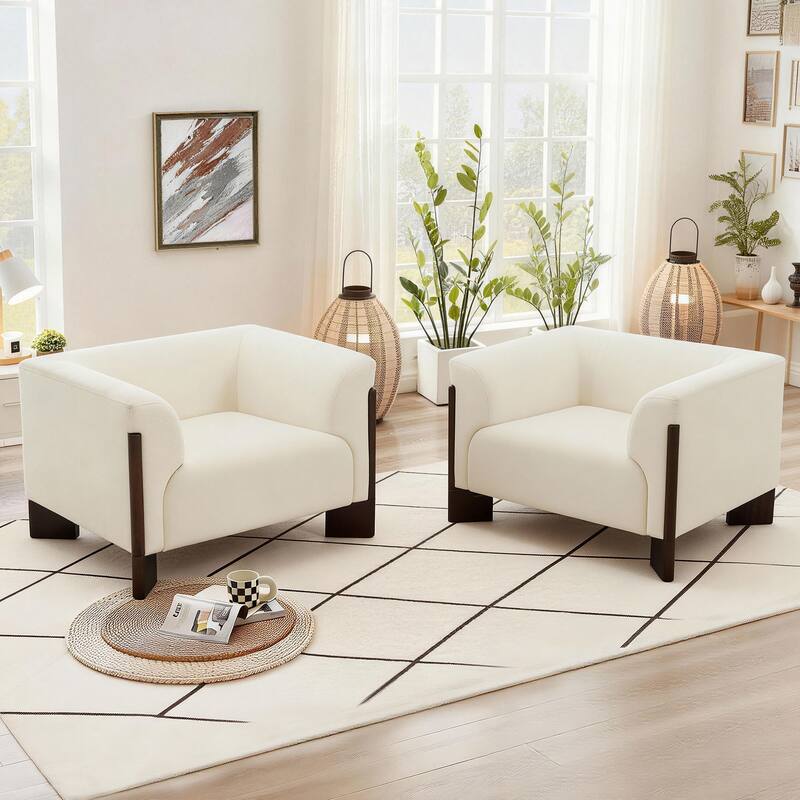 2 set Modern Upholstered Arm Club Chair