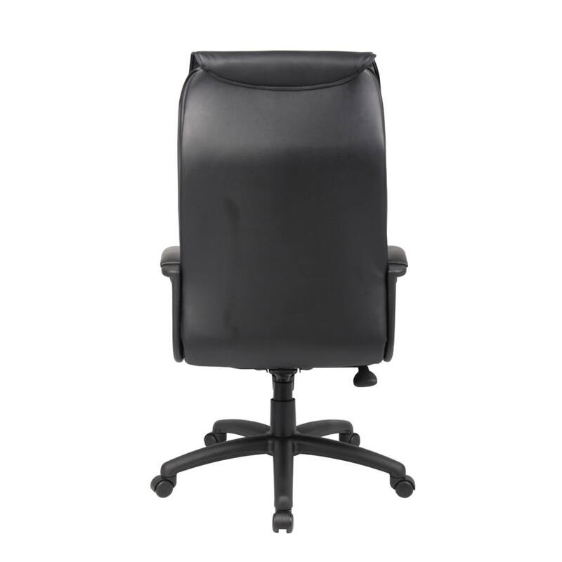 Executive Office Chair with Padded Arms, Faux Leather, Tilt Tension